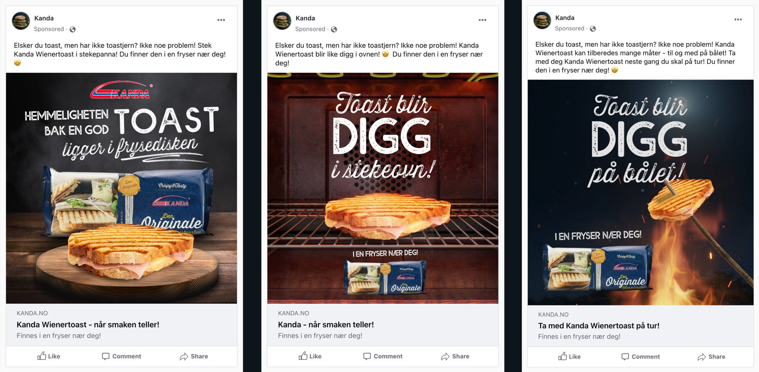 Bilde av digitale annonser for Kanda Wienertoast